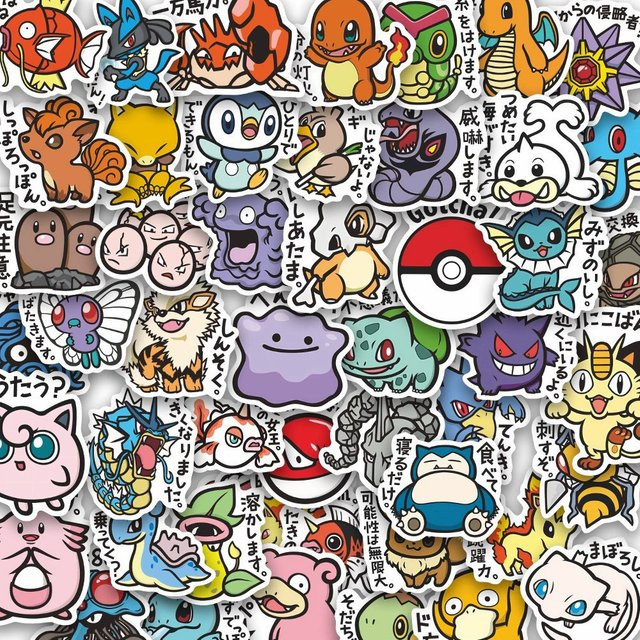 TAKARA TOMY Pokémon Aufkleber, Bunt / Mehrfarbig, Set / Bundle - Bild 1