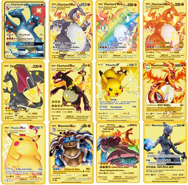 TAKARA TOMY Pokémon Englische Metallkarte, Glänzend, Bunt / Mehrfarbig - Bild 1