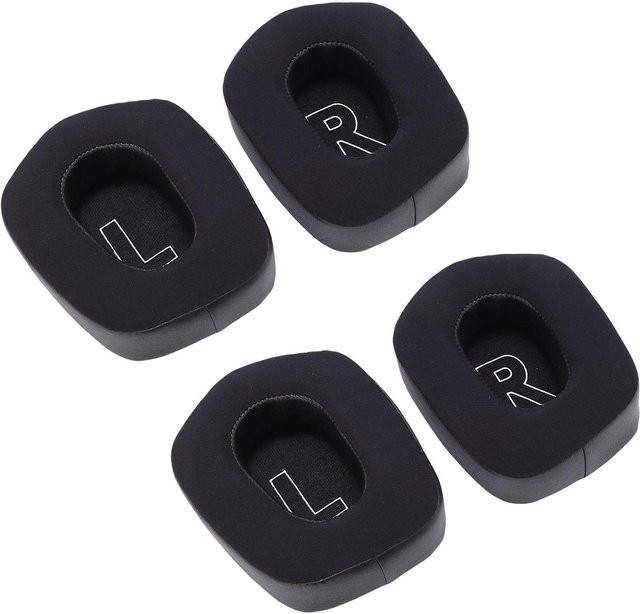2 Paar Kühlgel-Ohrpolster Ersatz für Logitech G733 Wireless Headset aus Proteinleder mit Memory Foam in Schwarz - Bild 1