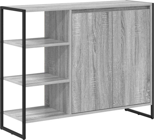 vidaXL Seitenschrank in Grau Sonoma aus Holzwerkstoff, B/H/T: 96,5 x 75 x 30 cm - Bild 1