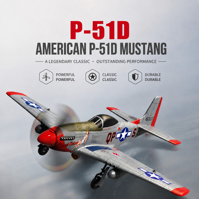 ANTSIR MF-P51D Mustang Fighter, RC-Flieger, mit Kamera, ab 14 Jahren - Bild 1