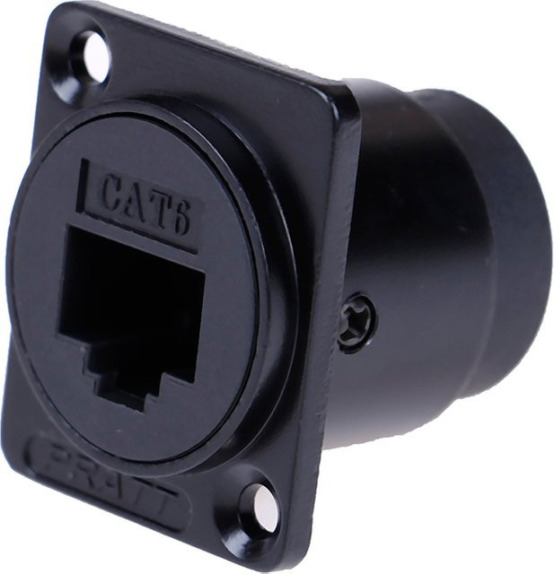 KOQZM Cat6 RJ45 Netzwerk Ethernet Verlängerung Adapter D-Typ Modul Panel Mount in Schwarz - Bild 1