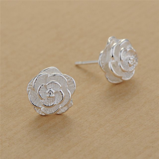 Ohrstecker 925 Silber, Blume, Damen - Bild 1