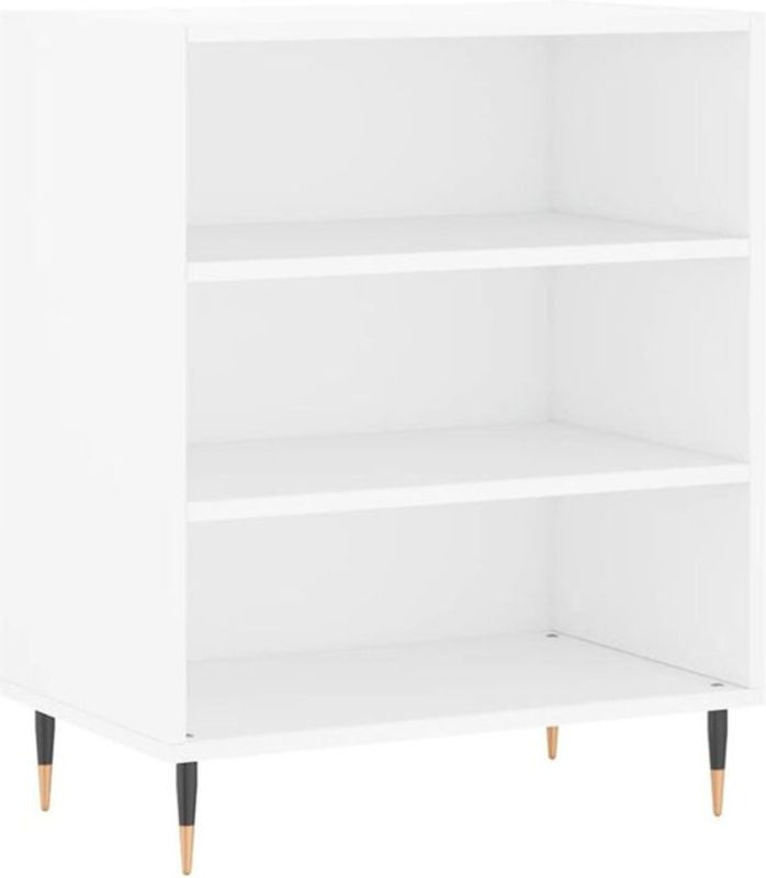 Modernes Sideboard Vidaxl in Weiß aus Holzwerkstoff und Metall, B/T/H: 57 x 35 x 70 cm - Bild 1