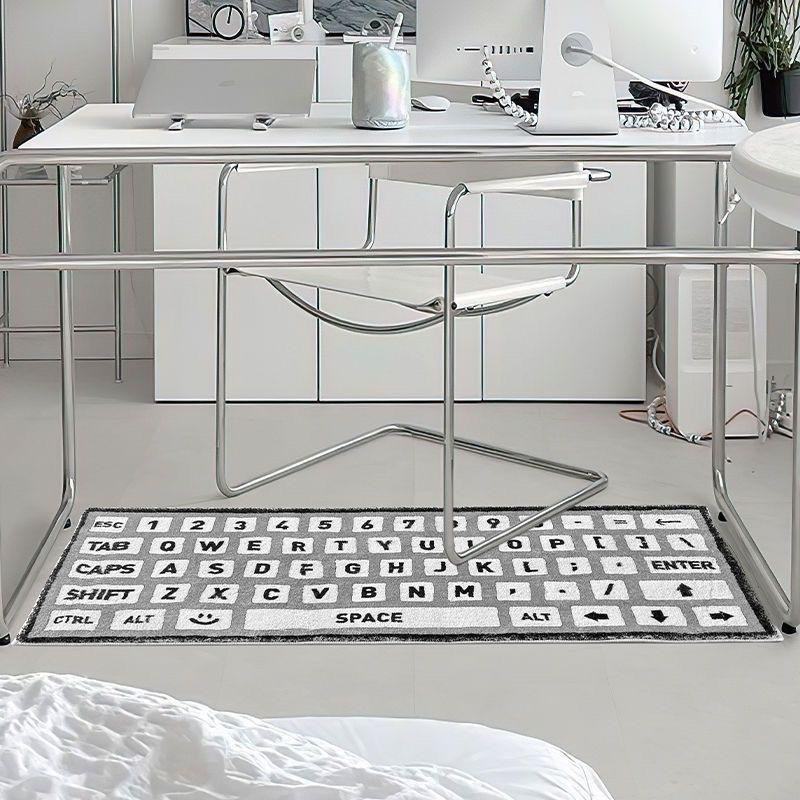 Karpetti Plüschteppich mit Tastatur-Design in Schwarz-Weiß, B/B: 60 x 160 cm - Bild 4