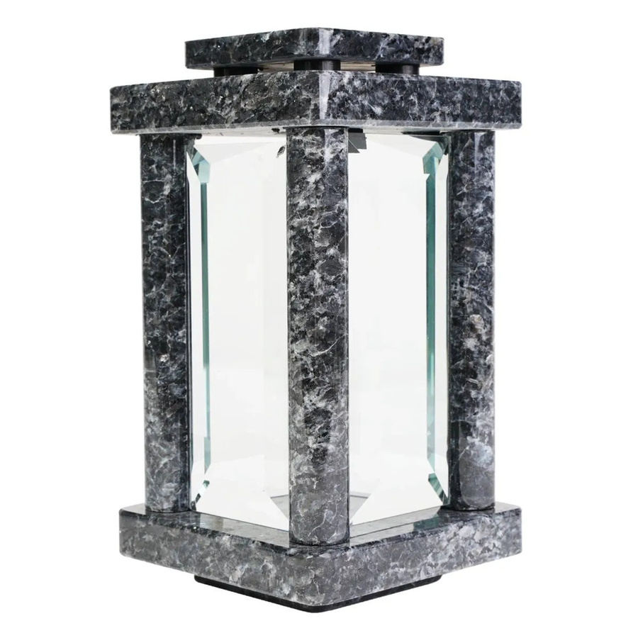 KOKA Grablampe Viereckig Gerundet aus Granit Labrador in Grau, B/T/H: 14,0 x 26,0 x 14,0 cm - Bild 2