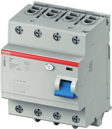 ABB FI-Schutzschalter F404A-LF63/0.3 RCD 63A 400V Grau - Bild 1