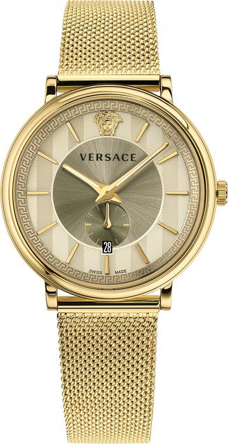 Versace Armbanduhr, Quarz, Edelstahl, Gold, 42 mm, Herren - Bild 1