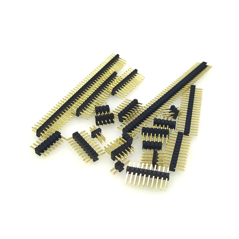 Stlxy Pin Header 1,27mm Zweireihig Männlich Gold PCB Board Stecker Streifen 10er Set - Bild 2