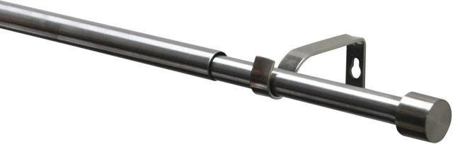 Gardinia Gardinenstangen-Set Kos aus Edelstahl in Silber, ausziehbar von 120 bis 210 cm, Durchmesser: 16/19 mm - Bild 1