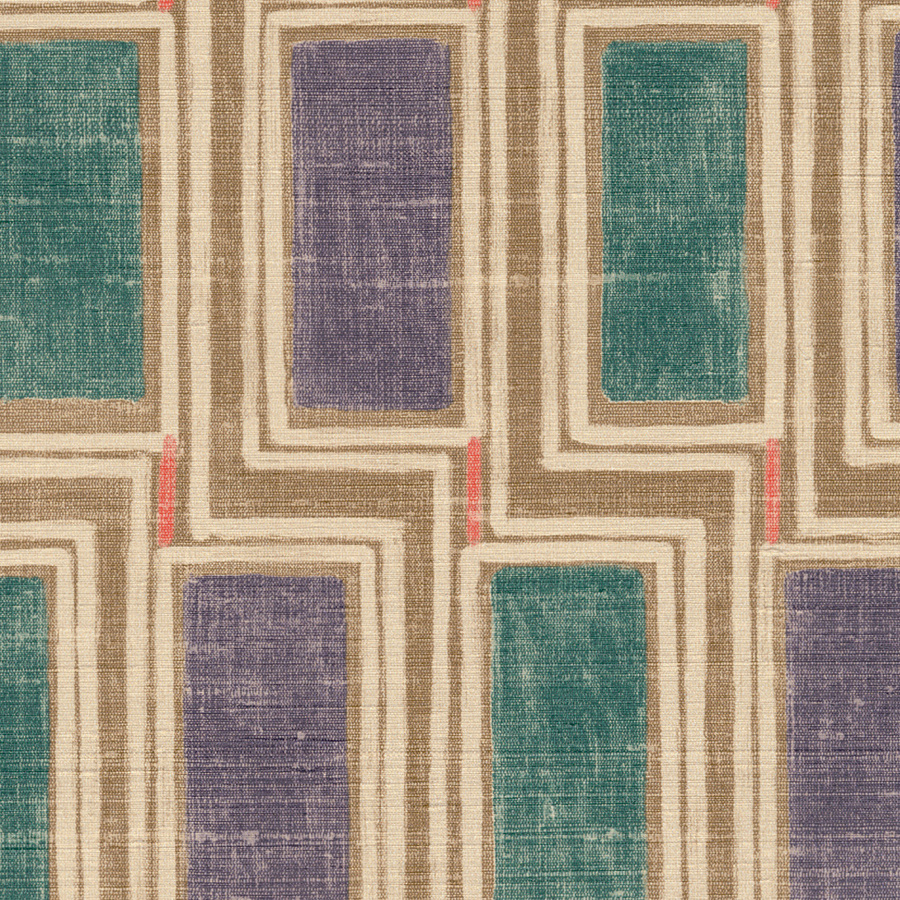 Élitis Wallpaper Beat VP 1039 45 abstrakte geometrische Tapete in Multicolour aus Vinyl im Mid-Century Design - Bild 1