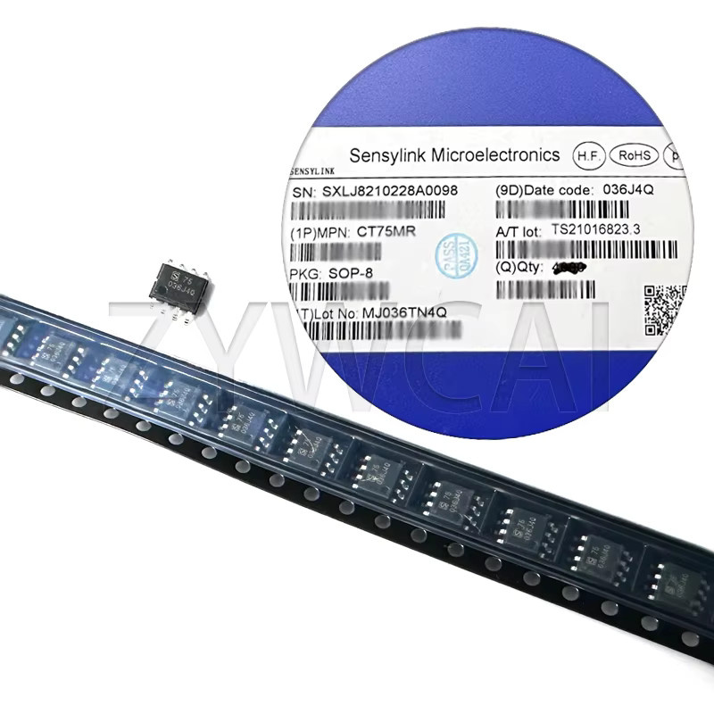 ZYWCAI CT75MR SOP-8 Steuerplatine mit Lüfteranschluss und Temperatursensorchip in Schwarz, 5 Stück - Bild 3