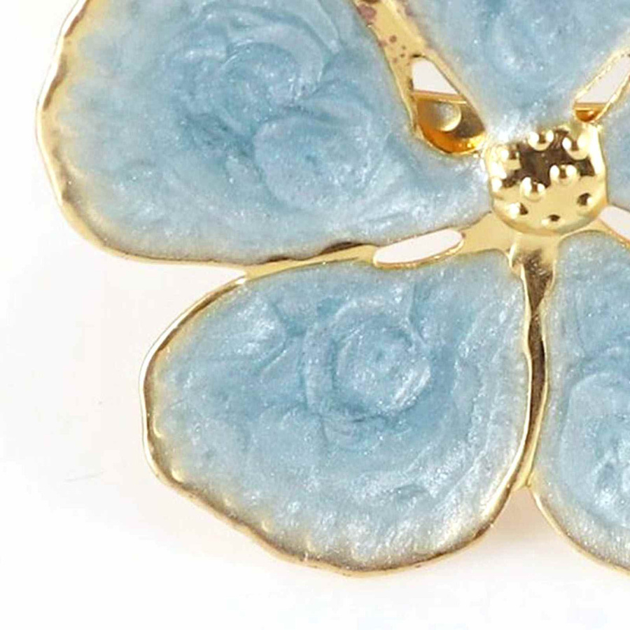 10 Stück Blumen-Serviettenringe aus Eisen in Blau für festliche Tischdekorationen bei Hochzeiten oder zum Abendessen - Bild 1