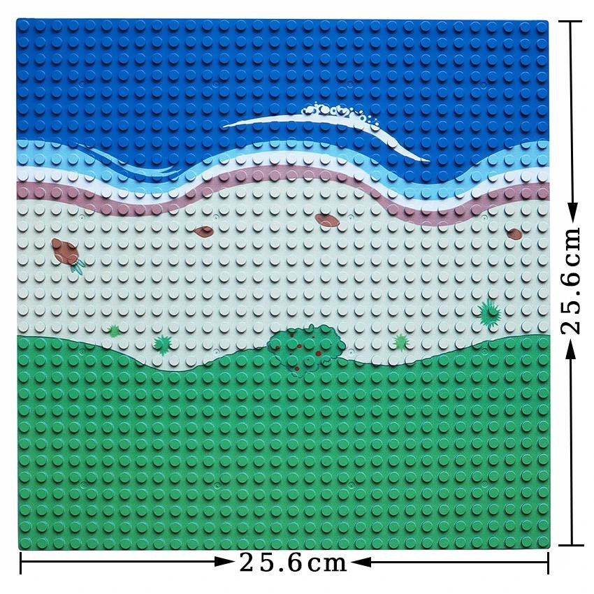 Yiran toy Bausteine Stadt Grundplatten Meeresstrand Inseln Fluss Wiesen - Bild 1