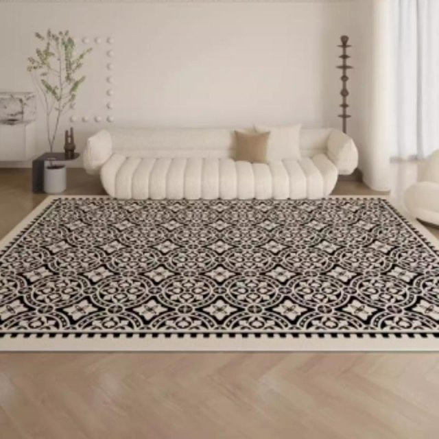 BC-Warm Home Kristall Samt Teppich Klassisch Grau B: 160 cm, T: 120 cm - Bild 1