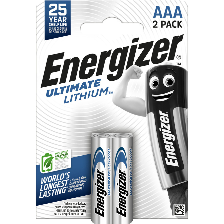 Energizer Ultimate Lithium AAA Batterie 1250 mAh 1,5V Silber 2er Pack - Bild 2