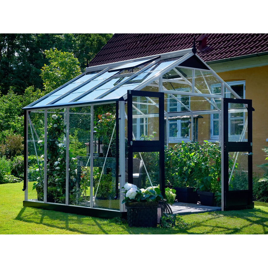 Juliana Gewächshaus Premium 8 aus Aluminium mit Sicherheitsglas und Satteldach - Bild 2
