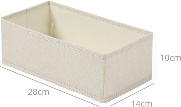 Ambiel Charm Aufbewahrungsorganizer für Kleiderschrank und Schubladen, beige, Stoff mit Etikettenhalter - Bild 1