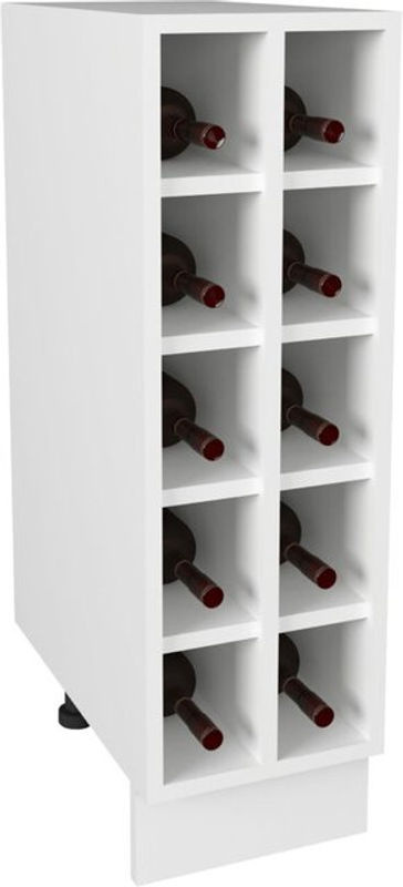 VCM Weinregal Esilo in Weiß als Küchenregal für Flaschen, H x B x T: 82 x 25 x 44 cm - Bild 2
