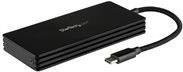 StarTech.com SM21BMU31CI3 M.2 SSD-Gehäuse für M.2-SATA-Laufwerke mit USB-C und USB 3.1 Gen 2, Schwarz - Bild 1