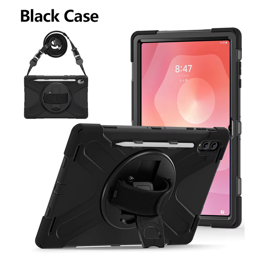 Robuste Kinder-Silikon-Schutzhülle für Samsung Galaxy Tab S11 Ultra 14,6 Zoll und Tab S11 11 Zoll 2025, stoßfest, Farbe: Schwarz - Bild 7