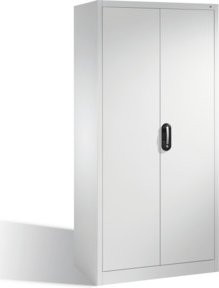 C+P Werkzeugschrank mit Drehtüren in Lichtgrau, ausgestattet mit 4 Böden, Garderobenstange und Schloss, H: 195,0 cm, B: 93,0 cm, T: 50,0 cm - Bild 1
