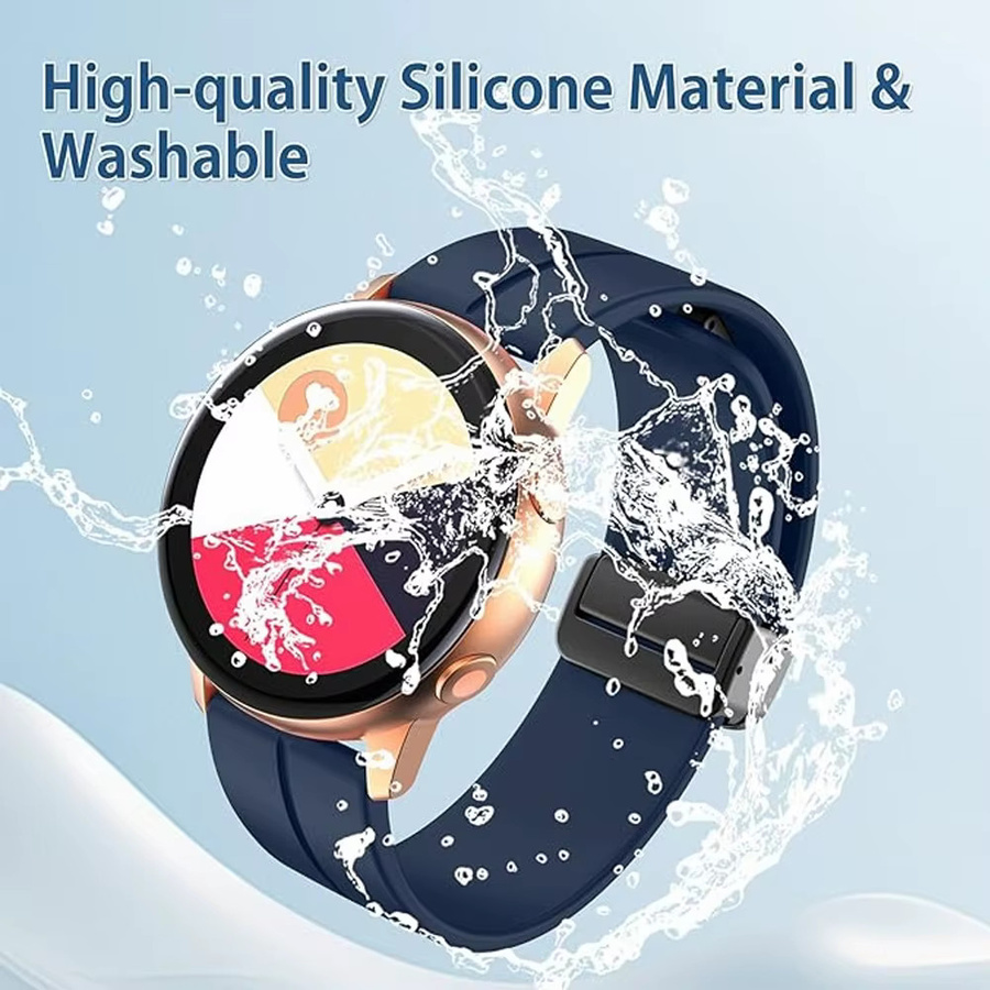 Realme Uhrenarmband Silikon, 22 mm, Schwarz, Magnetische Schnalle - Bild 6