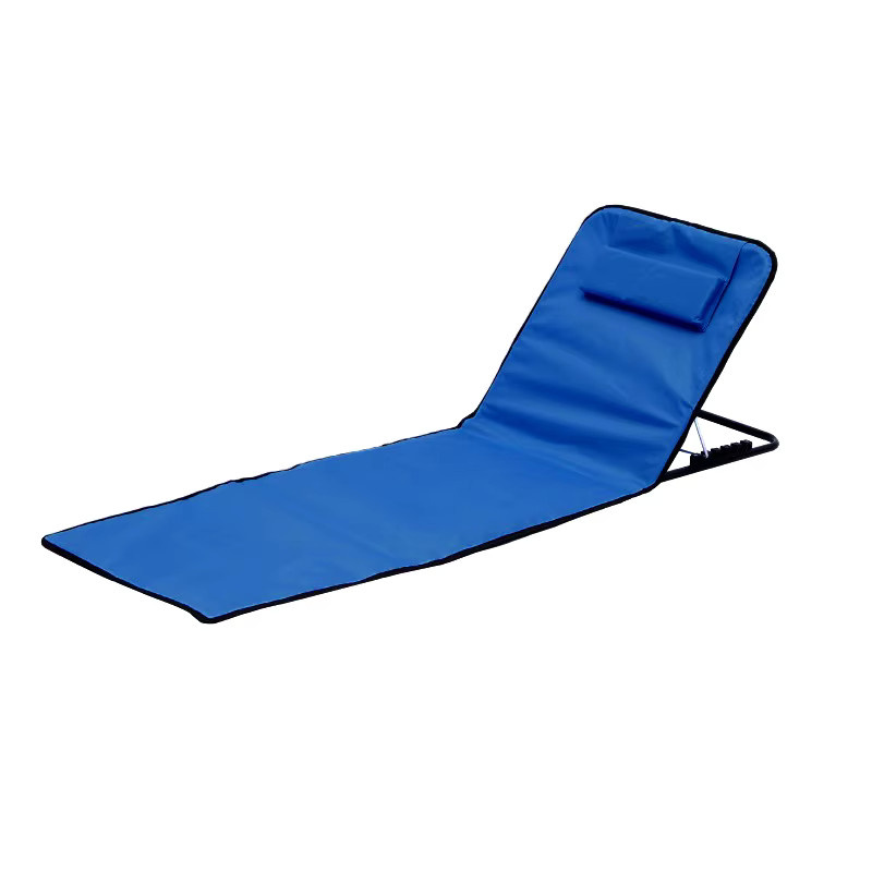Tommy You Strandstuhl Blau mit verstellbarer Rückenlehne und Kopfstütze, Tragbarer Faltstuhl für Outdoor und Sonnenbaden - Bild 4