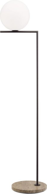 Flos IC Outdoor Stehleuchte in Braun mit Marmor und Opalglas, dimmbar mit E14 LED-Leuchtmittel - Bild 1