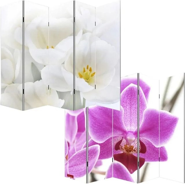 MCW Foto-Paravent Bagheria Orchidee in Weiß, B: 180 cm, H: 200 cm - Bild 1