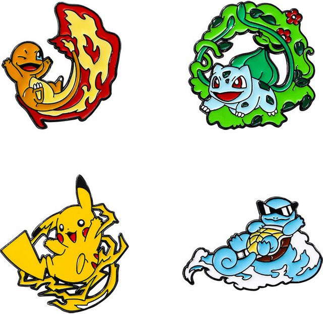 MINISO Pokemon-Emaille-Pins-Set, Metall, Bunt, Unisex - Bild 1