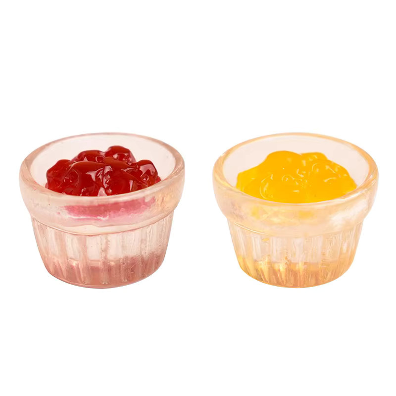 GCDHome Miniatur-Lebensmittel-Spielszene, Mini-Erdbeermarmelade, Mango, 10-teiliges Set - Bild 4
