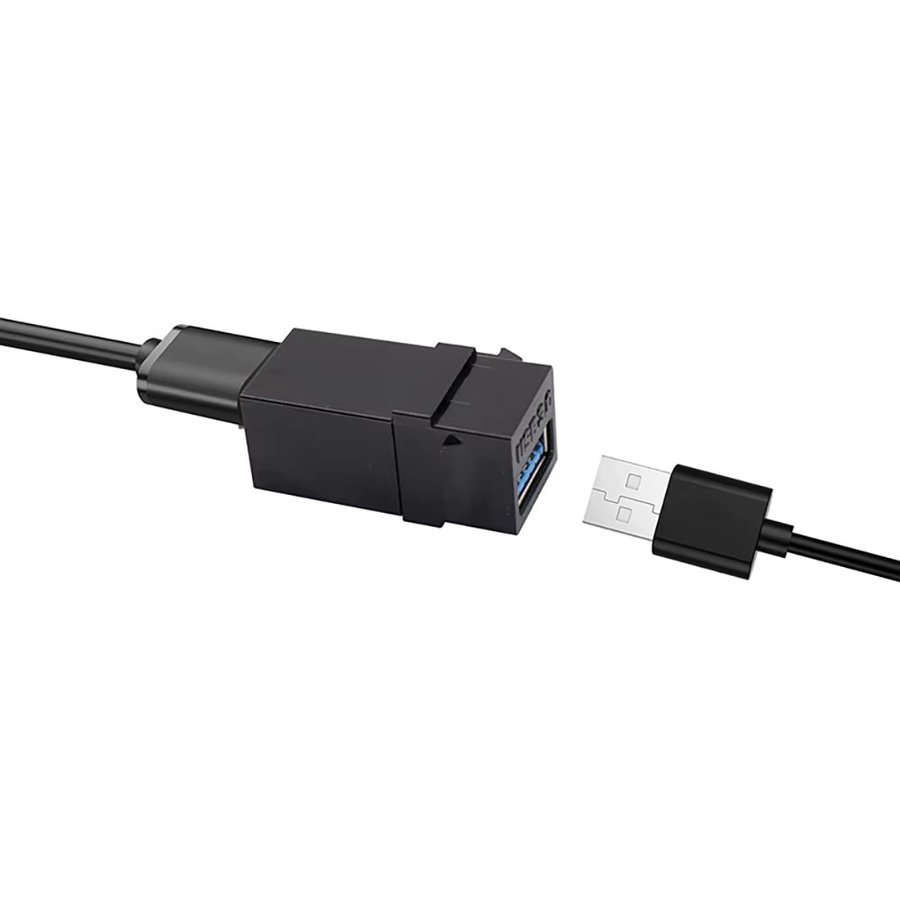 OULLX USB 3.0 Konverter Kabel Splitter Buchse auf Buchse Adapter für Datenübertragung und Power in Schwarz - Bild 2