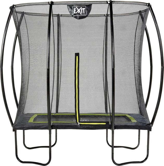 EXIT Toys Silhouette Rechteckiges Trampolin Schwarz mit Sicherheitsnetz, B/T: 214 x 153 cm, max. Belastung 120 kg - Bild 1