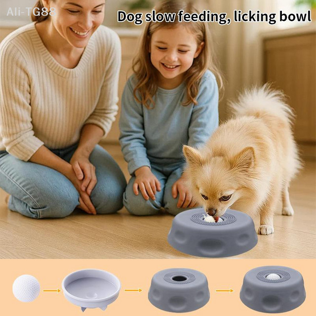 VeraCove Anti-Verschlucken Langsam-Fressnapf und Leckspielzeug für Hunde in Grau - Bild 1