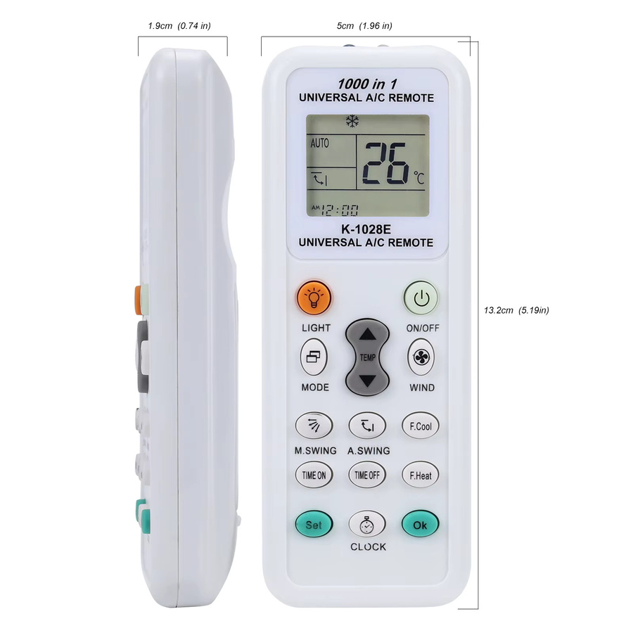 KAFNHCKA 1000-in-1 Klimaanlagen-Fernbedienung K-1028E intelligentes Steuergerät in Weiß für Hemilton, Gree, Haier, Panasonic und Sharp - Bild 2