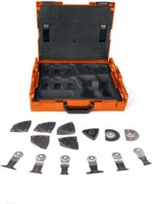 Fein L-Boxx 102 Top Set Werkzeugkoffer mit Sägeblättern und Schleifmitteln, Orange, B/T/H: 44,5 x 35,8 x 12,2 cm - Bild 1