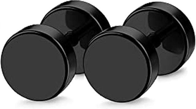 YULIN Steckohrringe Edelstahl, schwarz, Unisex - Bild 1