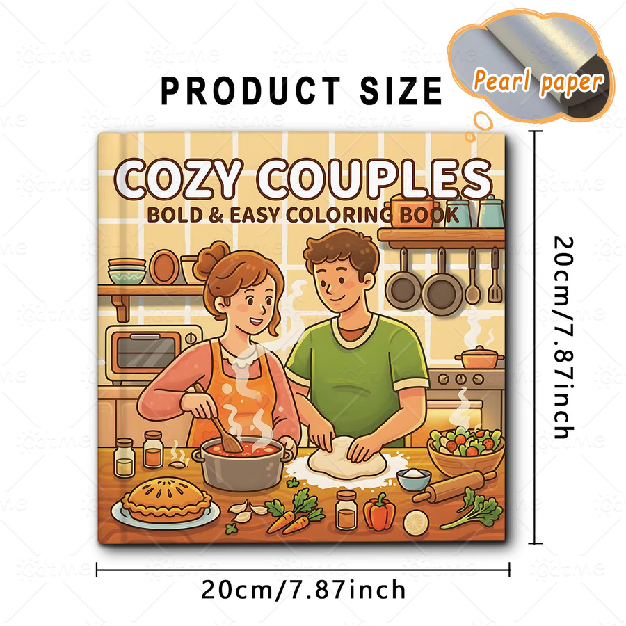 COZY COUPLES Malbuch für Erwachsene mit einfachen und mutigen Mustern in Multicolour - Bild 3
