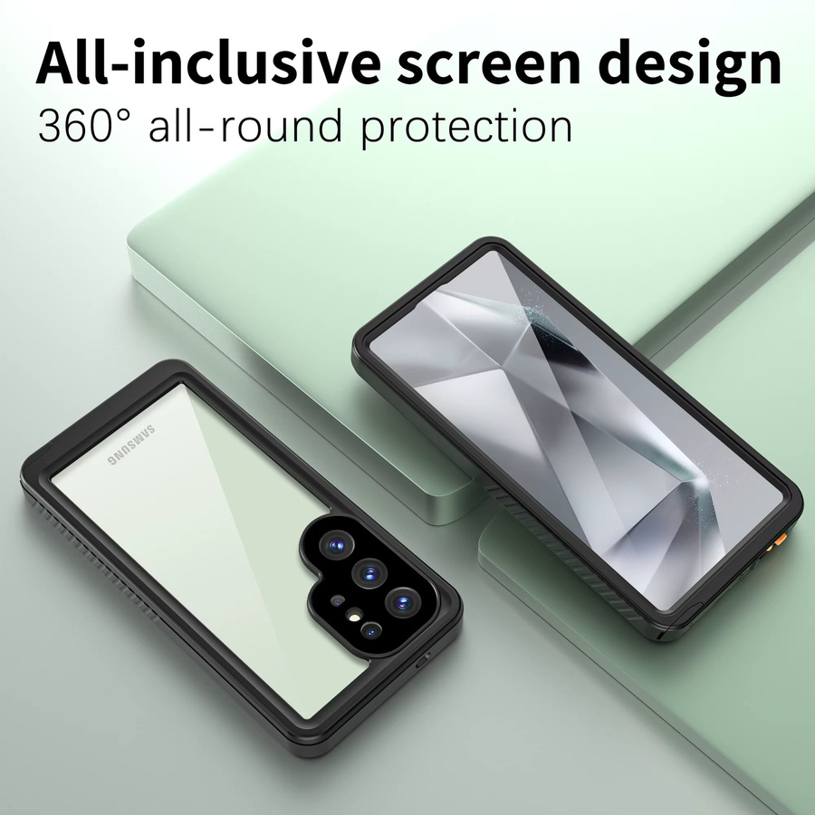 Shellbox Bestseller wasserdichte Handyhülle mit IP68 Schutz und Objektivschutz für Samsung Galaxy S25 Ultra, S24 und S23 Serie in Schwarz - Bild 4