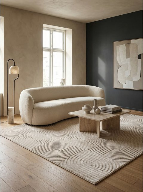 Kurzflorteppich ILLER Kadima Design aus Jute in Beige, B: 280 cm, T: 370 cm - Bild 1