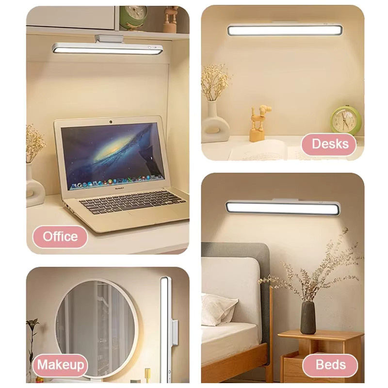 VENUSWING LED-Schreibtischlampe in Weiß, wiederaufladbare magnetische Tischlampe mit Fernbedienung und stufenlosem Dimmen, ideal als Nachtlicht für Schlafzimmer oder Schrankbeleuchtung - Bild 4