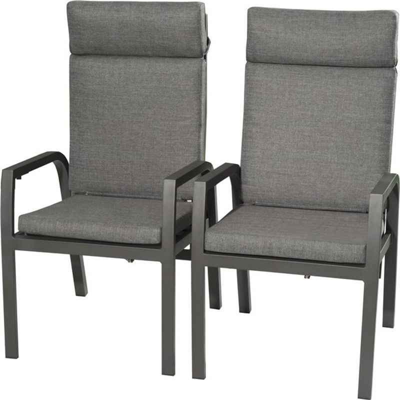 bellavista - Home & Garden Hochlehner-Sessel Kansas 2er-Set grau B/T/H: 58 x 63 x 108 cm - Bild 2