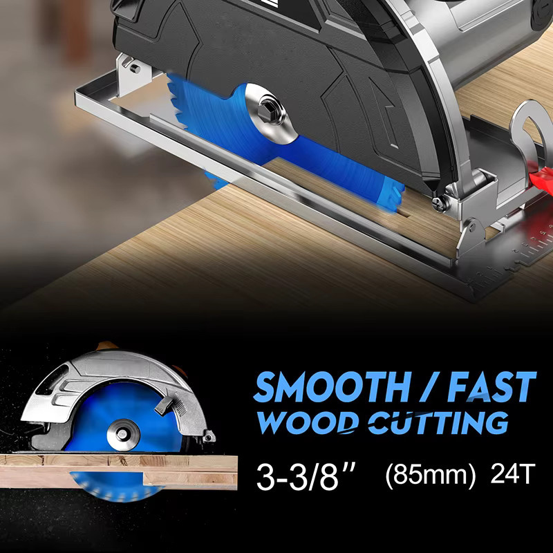 CMCP TCT-Kreissägeblatt mit Hartmetall für Holz, Nano-blau beschichtet, Durchmesser: 85 mm - Bild 4