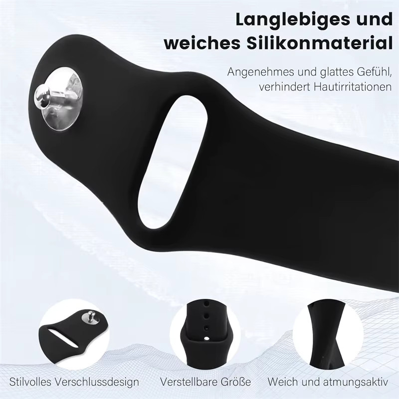 HUBANDE Uhrenarmband Silikon, Schwarz, Unisex - Bild 1