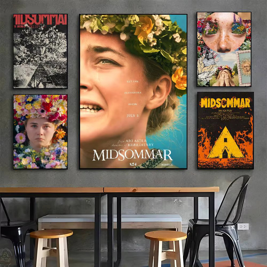 M-Midsommar-r Movies selbstklebendes Wandkunst-Poster aus Leinwand in Mehrfarbig für deine Heimdekoration - Bild 2