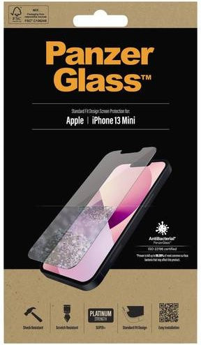 PanzerGlass Displayschutzglas für iPhone 13 mini, transparent - Bild 1