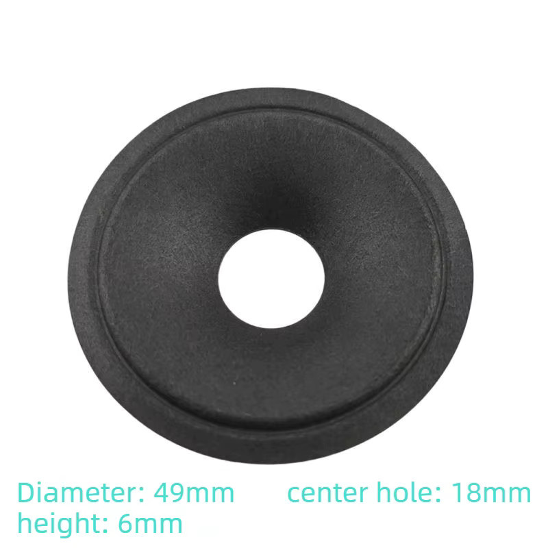 2er-Set Lautsprecher-Ersatzteile aus reinem Papier: 49 mm Kegel und 18 mm Hochtöner-Becken in Schwarz für DIY-Reparaturen - Bild 2