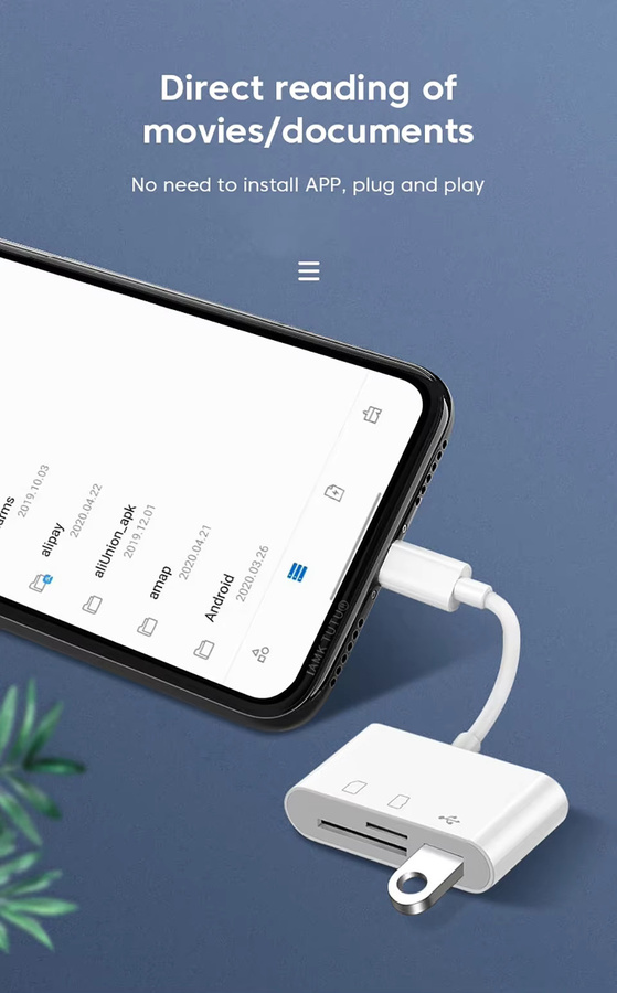 All-in-1 USB Hub Dockingstation mit SD und TF Kartenleser sowie USB-A und USB-C OTG Adapter in Weiß für iPhone, iPad, MacBook und PC - Bild 2