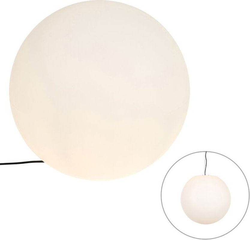 QAZQA Pollerleuchte Modern Minimalistisch Weiß Kunststoff IP44 E27 Höhe: 56 cm - Bild 1